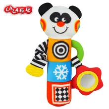 Детское искажающее зеркало, Мягкая погремушка с мультяшным медведем, детская коляска, подвесная плюшевая игрушечный колокольчик, подарок для новорожденных, 1 шт