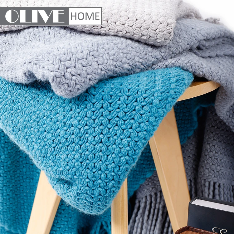  Battilo Wheat Knit Tassel Throw Blanket For Couch Sofa Bed Home Dcor Soft Warm Lightweight Blanket 