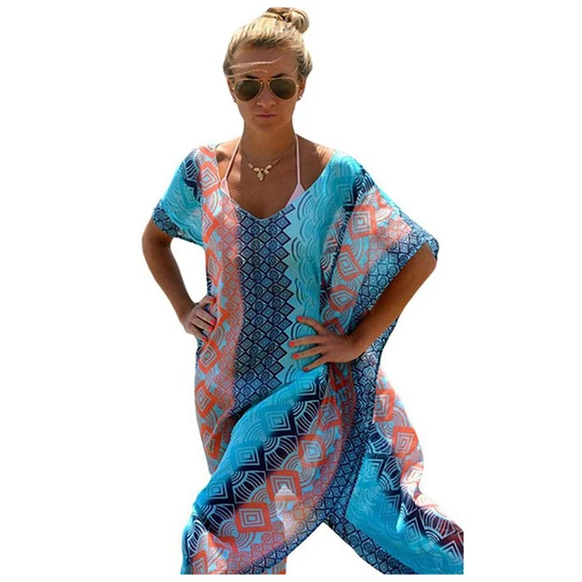 Cheap 5Set Sale Women's Chiffon Robe Beach Dress Swimsuit Bathing Suits Bikini Cover-ups,Blue,One Size Cheap 5Set Sale Women's Chiffon Robe Beach Dress Swimsuit Bathing Suits Bikini Cover-ups,Blue,One Size