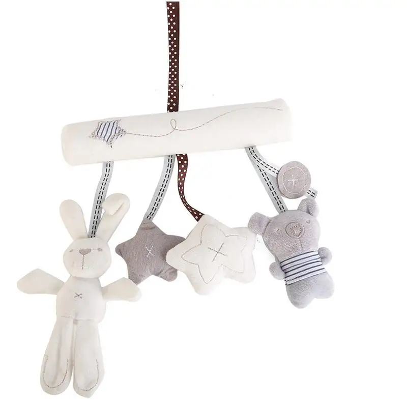 Детская погремушка, игрушки для детей, мобильный мультяшный кролик, музыкальная кровать вокруг детской коляски, висячий колокольчик, кукла, игрушка 0-12 месяцев, скидка 20