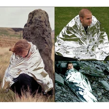 Легкий Открытый Водонепроницаемый аварийный спальный мешок спасательный тепловой аптечка первой помощи Кемпинг фольга спасательное одеяло