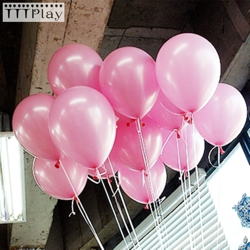 

10pcs/lot Thick 1.5g Baby Pink Latex Pearl Balloons Inflatable Wedding Decoration Air Balls Happy Birthday Party Ballon Supplies