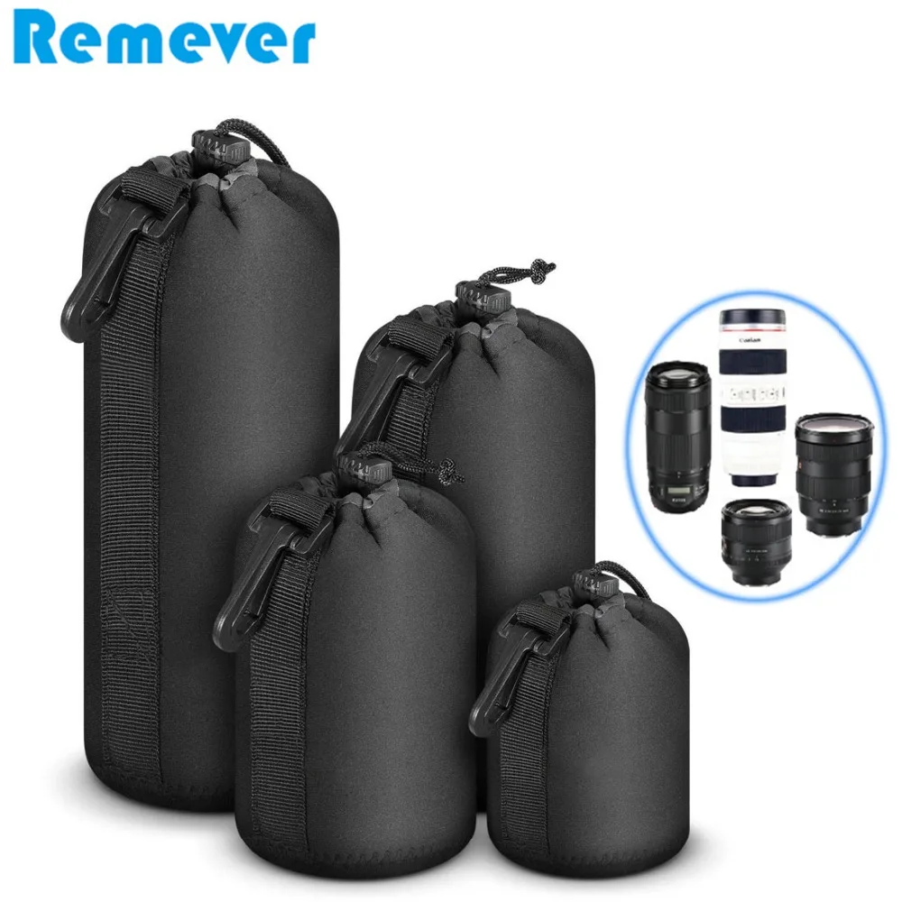

Neoprene Waterproof Protective Storage Bags for Lens Drawstring Bags Pouch for Canon Nikon Sony DSLR Cameras Lens Accessories