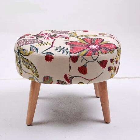 

Stools & Ottomans Living Room Furniture Home Furniture fabric+solid wood stool tabouret bois minimalist sgabello 51*41*40cm new