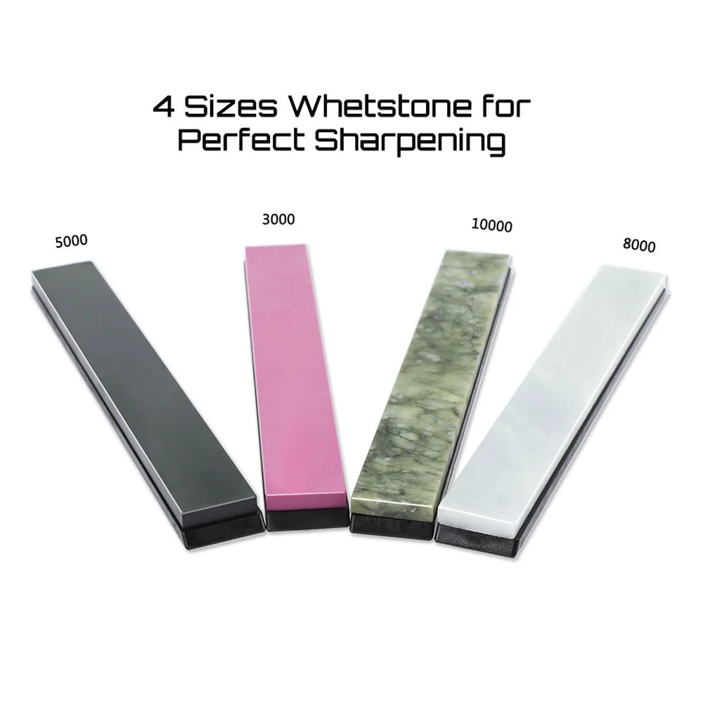 4pcs/Set Sharpening Stone 3000/5000/8000/10000 Grit Whetstone Grinder Knife Sharpener Stone Grindstone Kitchen Sharpening Tools