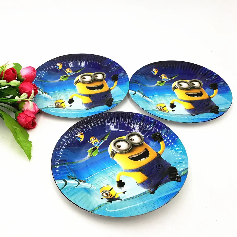 Buy 10PCS/LOT MINIONS PLATES MINIONS PARTY DISHES KIDS