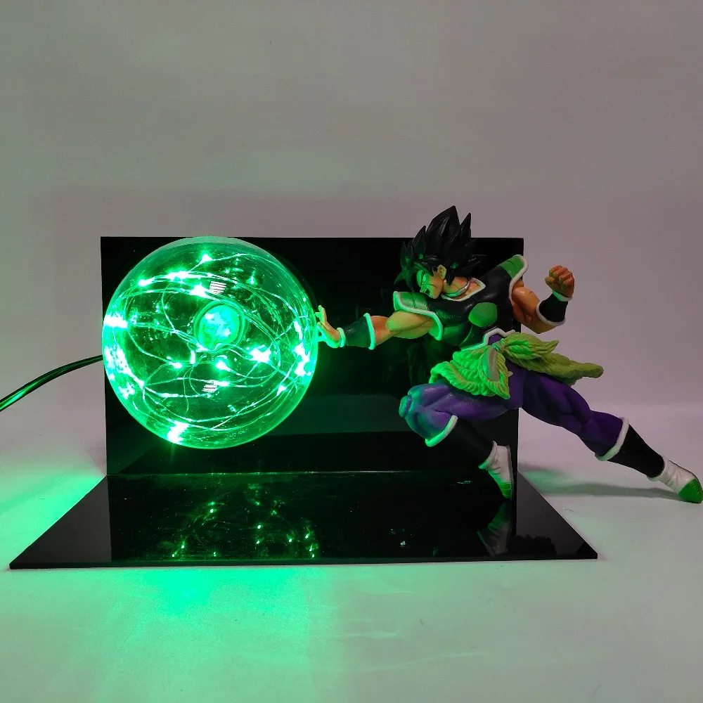 Dragon Ball Z Broly светодиодный ночник зеленый огонь мощность база DIY Dragon Ball лампа DBZ Broli Новинка свет для рождественских подарков MY1