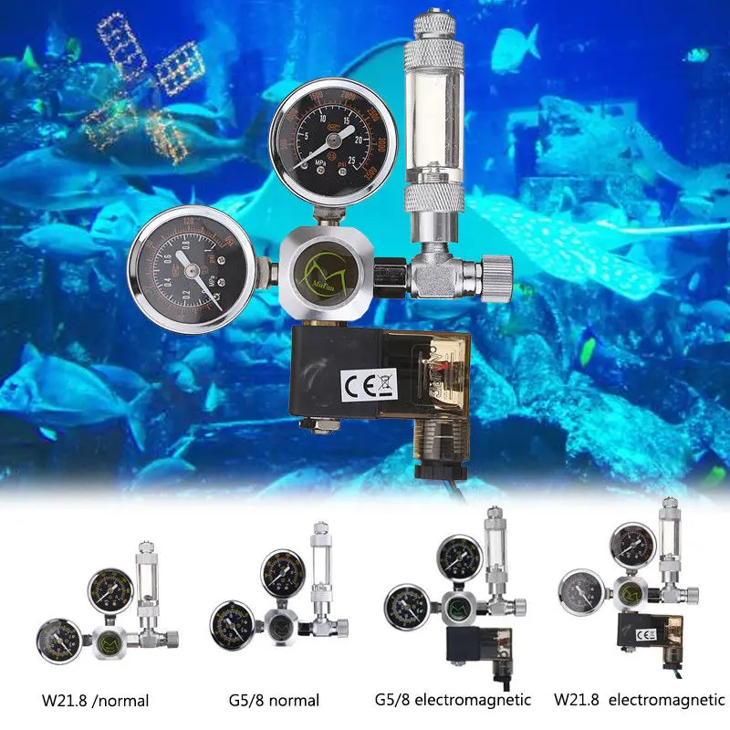 Двойной датчик CO2 Системы Давление регулятор w/регулятор для аквариума аквариумных резервуарах, посаженные высокое качество