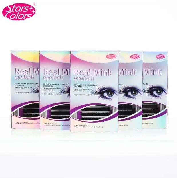 Stars Colors Natural Real Mink Material false eyelash Imported Quality