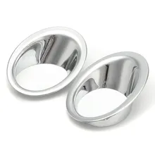 1 Pair ABS Chrome Front Left & Right Car Fog Light Cover ABS Chrome Bright For Nissan /Qashqai 2007-2015