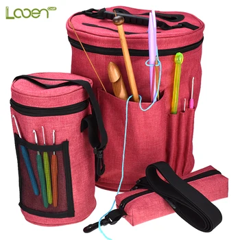 

3 Pcs/set Yarn Storage Bag Organizer Bag For Crocheting Knitting Organization Yarn Case Portable Yarn Holder Tote Bag For Women