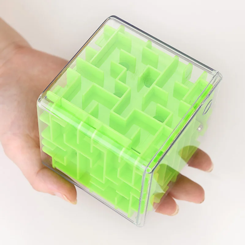 3D лабиринт головоломка кубик лабиринт шар интеллектуальной Игрушечные лошадки детская игра-головоломка баланс Logic способность взрослых Анти-Стресс Игрушка антистресс 8 см