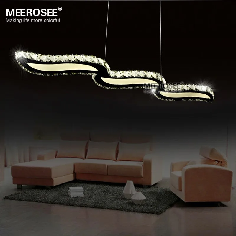 Venda Quente Ondulado Led Lustre Lustre Lustre de Cristal Moderna Led Hanging Lamp/luz/iluminação Fixação para Restaurante 12 China steel fixture Suppliers