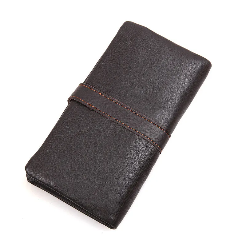 Дешево Мужской кошелек брендовый известный кожаный мужской Длинный кошелек для денег
