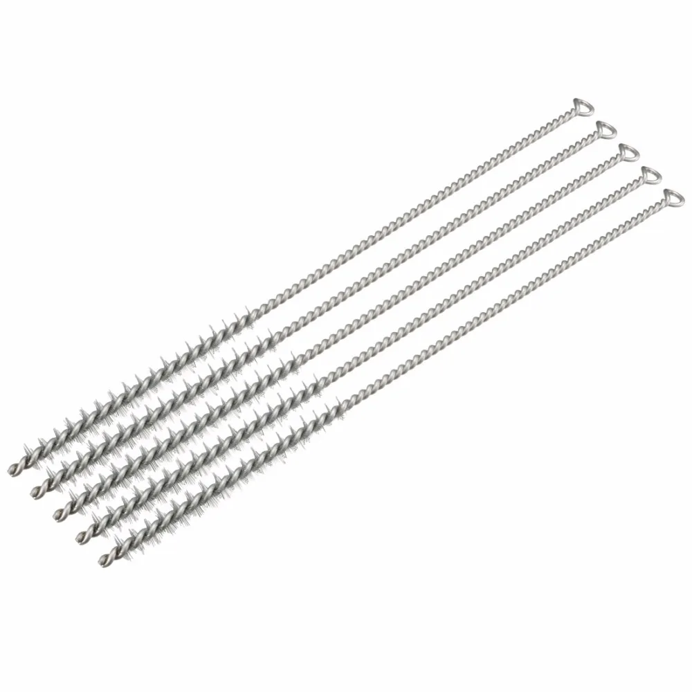 

UXCELL High Quality 5pcs Brush Cleaner For Chimney 8mm Dia. 285mm Length Steel Wire Tube Cleaning Brush, Hanging Design