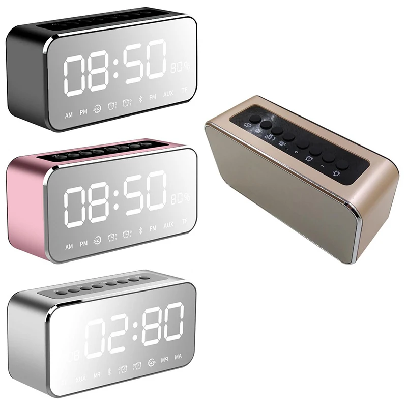 CHFL портативный mp3-плеер Зеркало Led стерео динамик s Bluetooth динамик с fm-радио будильник времени