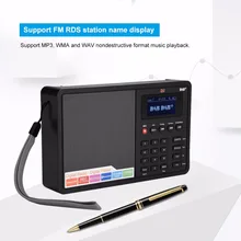 Портативный Bluetooth радио DAB+ FM RDS цифровой радио стерео 1,8-дюймовый ЖК-дисплей поддержка часов/сна TF карта MP3, WMA и WAV