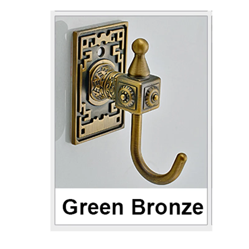 Green Bronze Ulgksd аксессуары для ванной комнаты настенный крючок для одежды крючок вешалки для ванной комнаты Para Ванная комната Душ мульти цвета ванная комната Аппаратные крючки - Цвет: Green Bronze