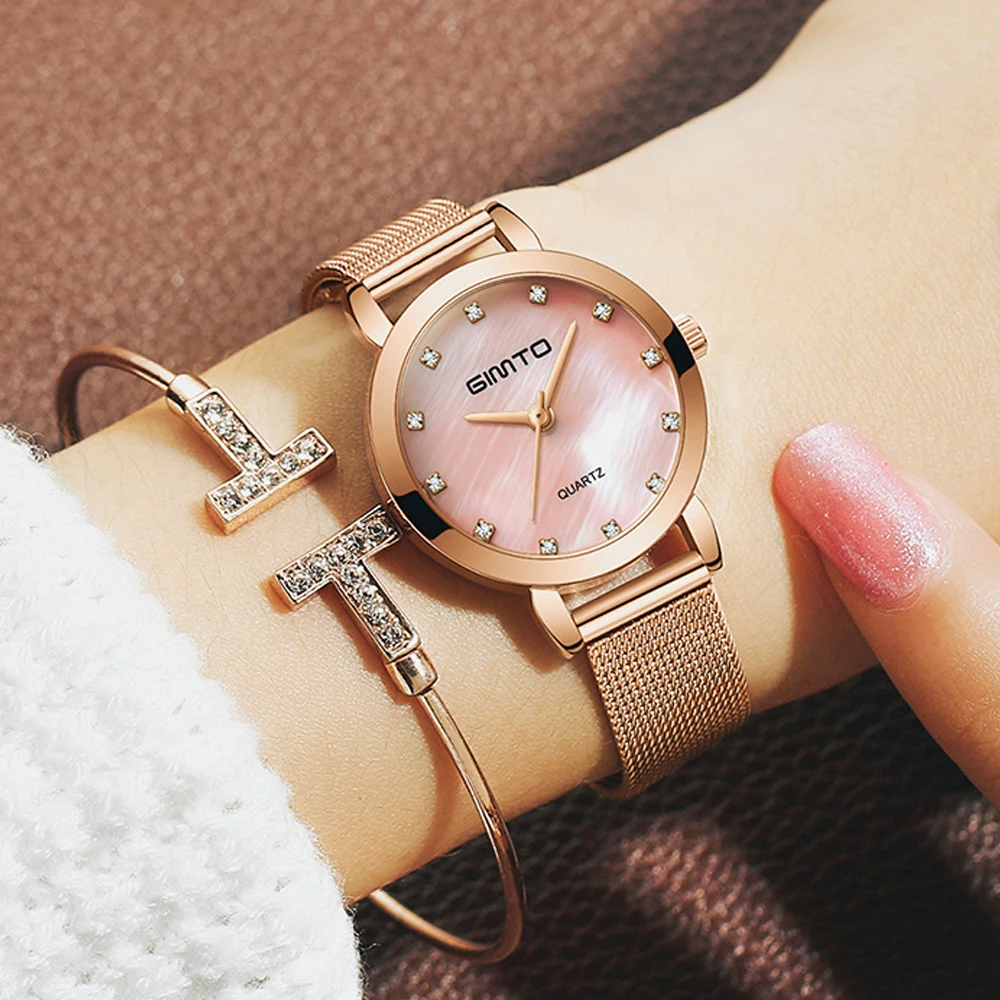wrist watch with bracelet