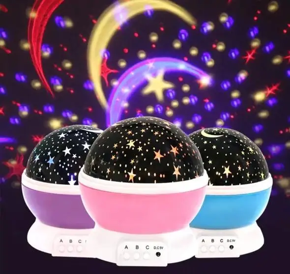 Us 10 97 29 Off Rotating Led Starry Sky Night Light Star Projector Moon Sky Bedside Party Projection Lamp Best Gift Glow Party Supplies Decor In