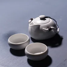 Tee-Set Chinesische Reise Keramik Tragbare Eine Teekanne Zwei Tassen von Tragbaren Reise Kung-fu-tee-set Keramik Büro Persönliche Tea Sets T03