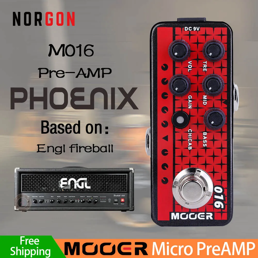 Электрогитара Mooer Preamp педаль эффектов с задержкой реверберации аксессуары