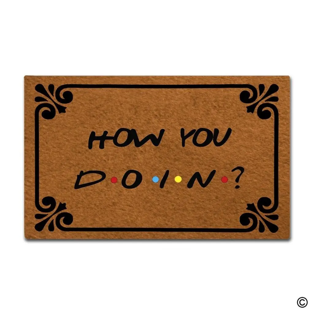 

Doormat Entrance Mat - Funny Doormat - How You Doin Indoor Outdoor Decoration Door Mat