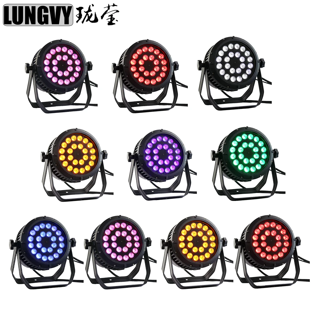 

Free Shipping 10pcs/Lot Outdoor Use 24x18w 6in1 RGBWA UV LED PAR Light IP65 Waterproof Stage Lighting For Dj Disco Effect