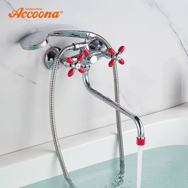 Preise Accoona Badewanne Armaturen Dusche Set Dusche Kopf Bad Dual Halter Dual Control Dusche Badewanne Wasserhahn Bad Wasserhahn A7182