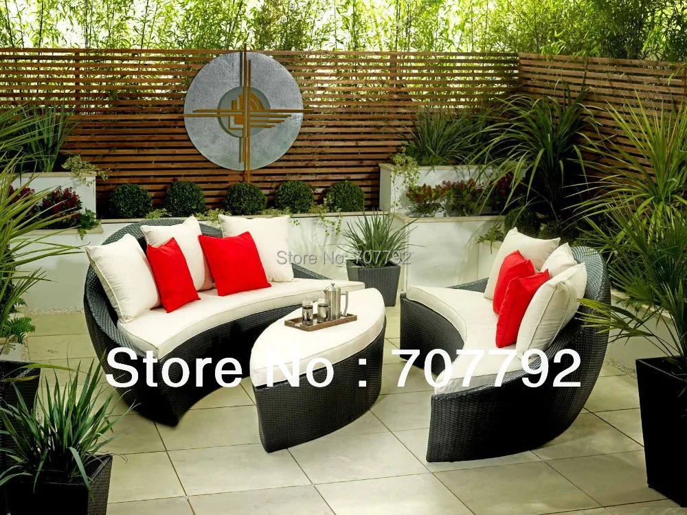 Best Design!! Exclusive Wave Outdoor Wicker Patio Furniture Sofa Setin