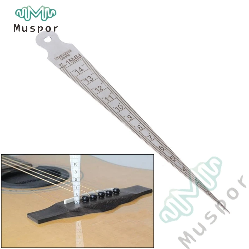 

Acoustic Guitar Setup 1-15mm Hole Gap Inspection Building Taper Gauge Metric Measuring Ruler Tool