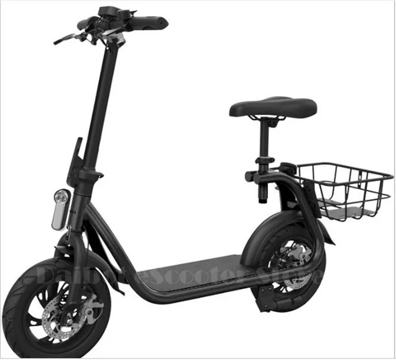 Discount Daibot Adult Electric Scooter Car Two Wheel Electric Scooters With Child Seat 12 Inch 350W 36V Portable Electric Bike Two Seater 1