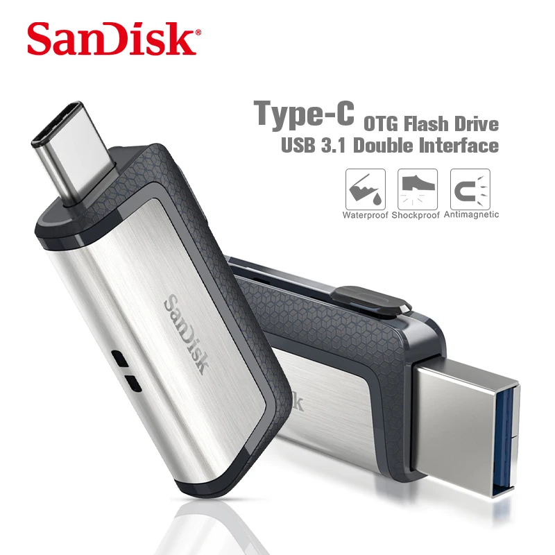 SanDisk 2 в 1 OTG USB флеш-накопитель 32 ГБ ультра двойной интерфейс 16 Гб USB 3,0 флеш-накопители 128 Гб флешки для type-c и ПК