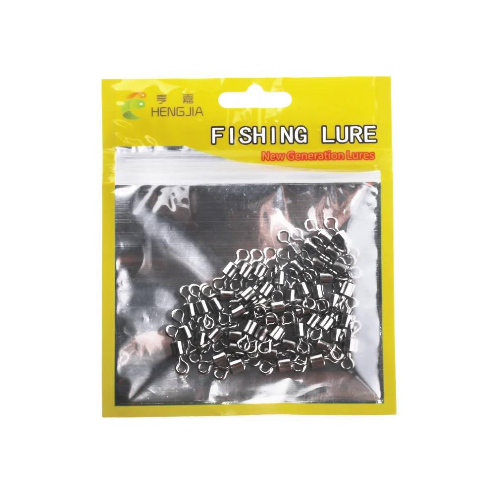 50pcs/lot Fishing Swivel Connector Copper Solid Eight Words Ring Connector Ball Fishing Accessories Sea