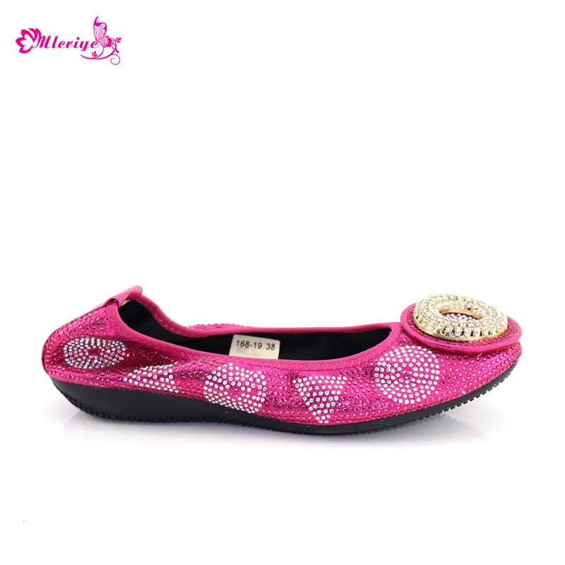 

African ladies fashionable and elegant Women shoes fuchsia women flats Shoes Woman Genuine shoes Flats Slip Women's Flat Shoe