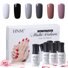 HNM, 6 шт./лот, набор инструментов, 8 мл, Одноцветный Гель-лак, впитывающий лак для нейл-арта, Полупостоянный Гель-лак, наборы, подарочная коробка