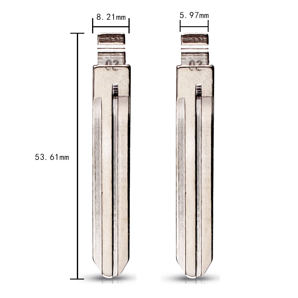 KEYYOU № 02 металлической заготовки дистанционного ключа для Защитные чехлы для сидений, сшитые специально для Toyota Corolla Корона Camry Highlander Corolla Vios Fukuda Омена Uncut TYO43 плоский ключ