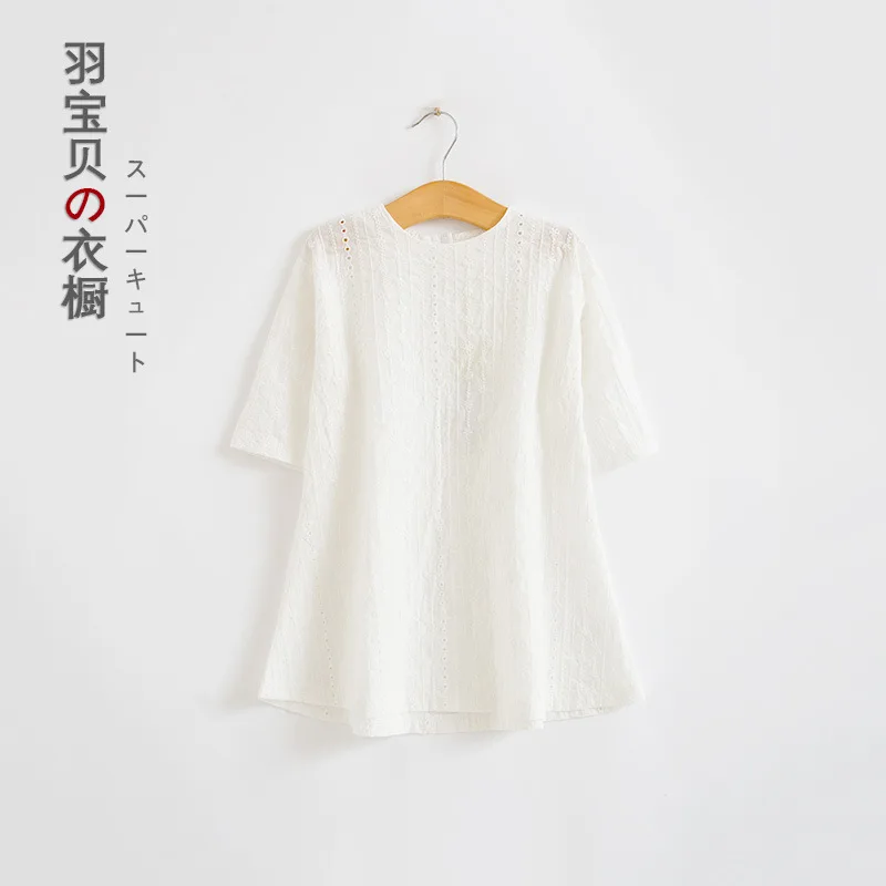 

2016 Summer New Children's Clothing Embroidered White Girls Dress Brand Middle Sleeved Korean Girls Dress