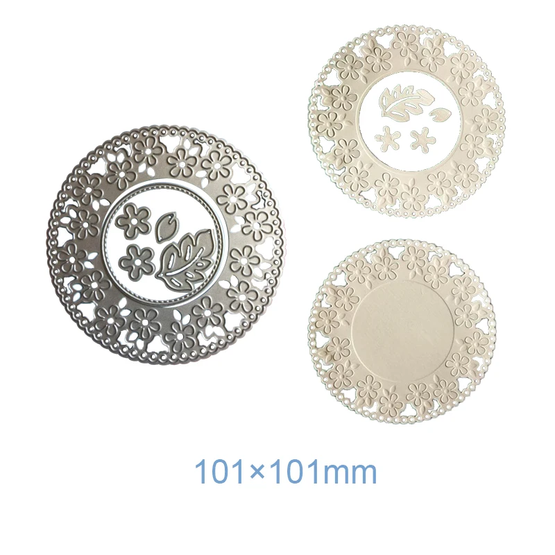 

Hollow Circle Metal Steel Cutting Dies Flower Stamps for DIY Embossing Paper Craft Scrapbook Stamps and Dies New 101*101mm