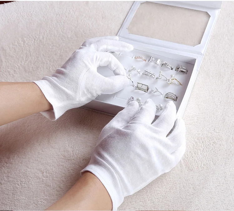 Ким Юань рабочие защитные перчатки промышленные белые хлопковые рабочие перчатки обычные защитные пот ткань этикет рабочие перчатки