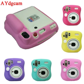 

Nice Soft Camera Bag For e FUJI Fujifilm Instax Mini 25 Mini-25 Silicone Case Rubber Camera case Protective Body Cover Skin