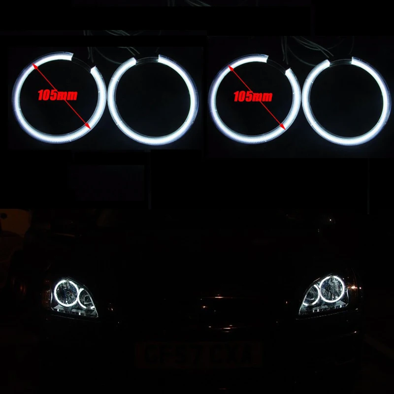 

Car styling For BMW E46 2D E87 CCFL angel eyes headlight Xenon white car-detector auto accessories 4*105mm