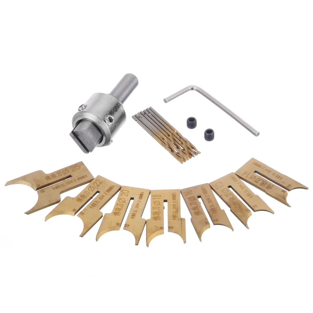 16pcs Carbide Milling Cutter Router Bit Wooden Beads Drills Bit 14 25mm