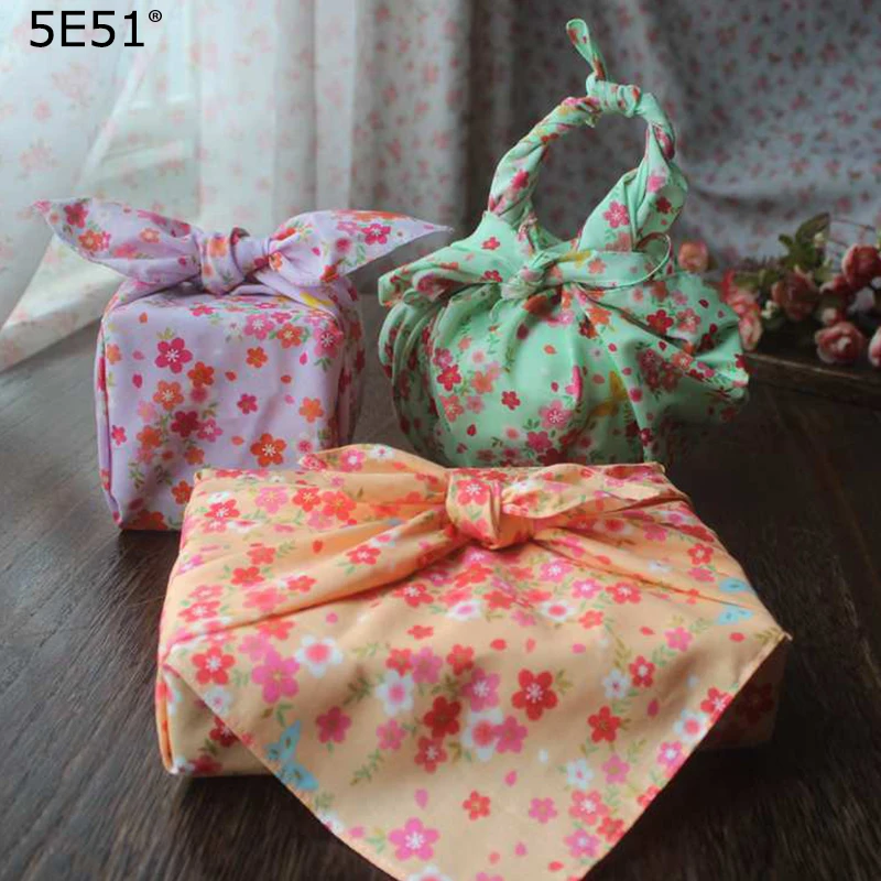  Women big handkerchief kerchief furoshiki cotton 100%/flower printed 52cm/Many uses