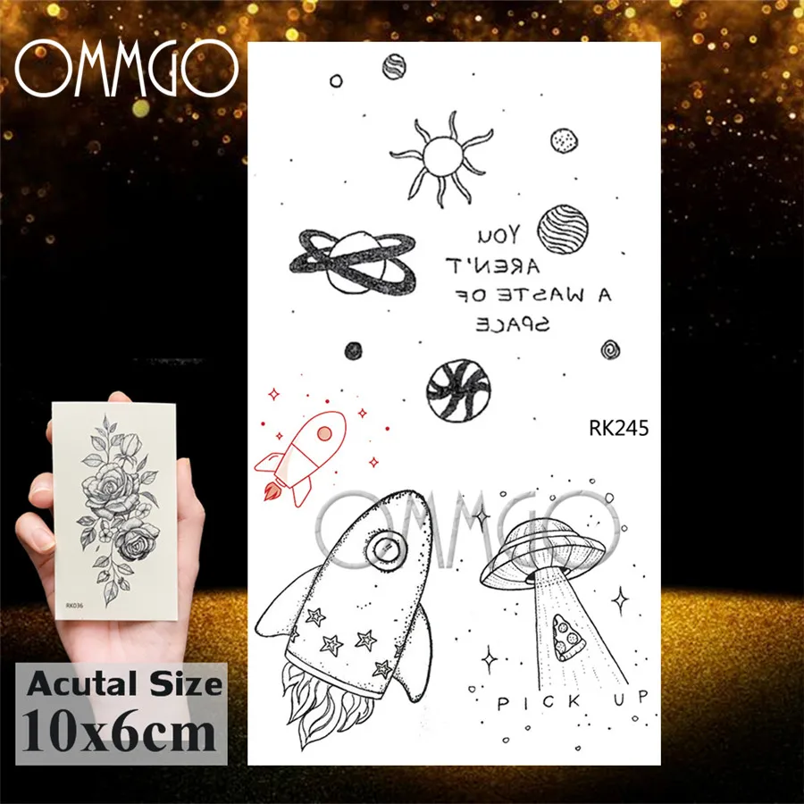 OMMGO Sexy Naked Girl Hot Temporary Tattoos Women Sticker Black Drawing Fake Tattoo Custom Tatoos Lips Body Art Arm Minimalist - Цвет: ORK245