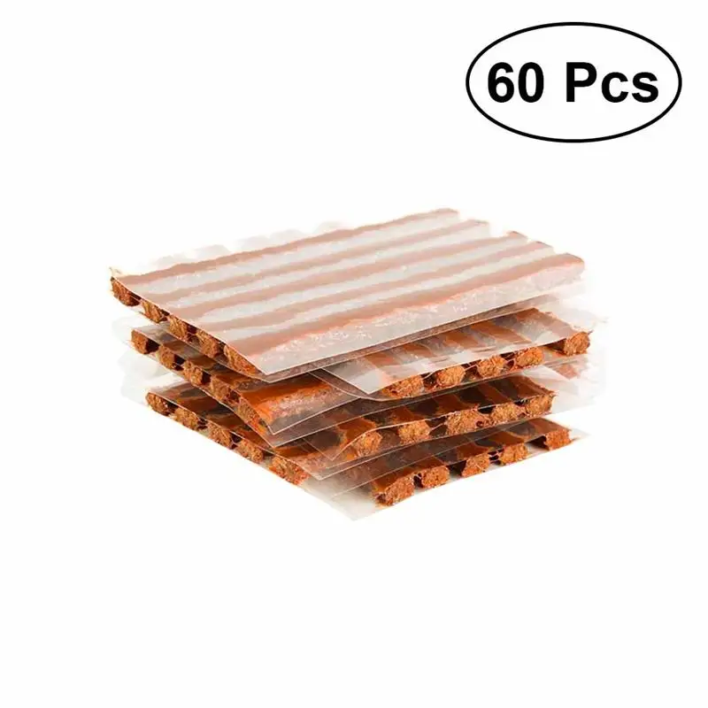 

60Pcs Car Tubeless Seal Strip Premium Durable Wear Resistance Easy-to-use Seal Strip Repairing Rubber Strips Tire Repair Tools