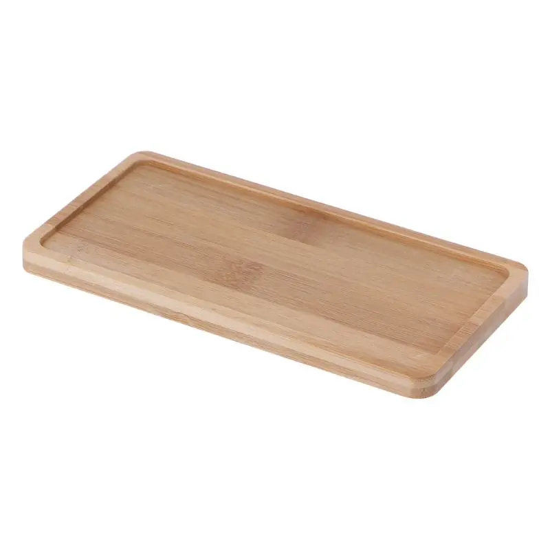 

Rectangle Shape Bamboo Saucer Plant Tray Mini Plant Flower Pot Stand Favor Succulent Pot Tray Simple Elegant Design Home Decor