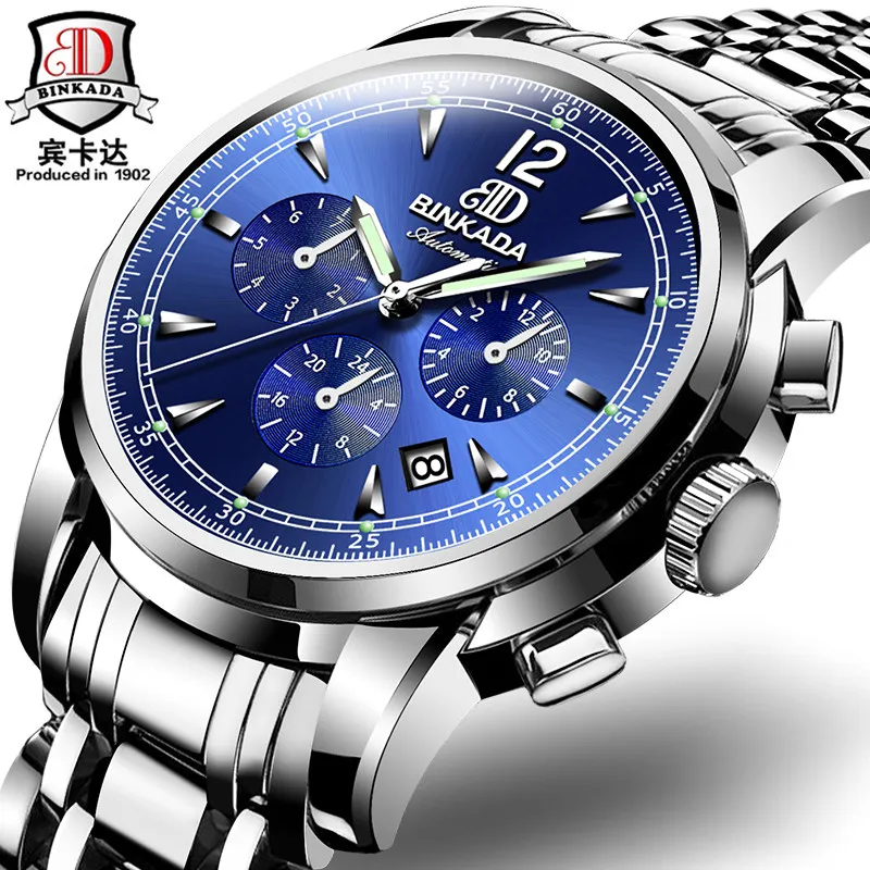 Switzerland Brand Watch font b Mechanical b font Watches Tourbillon design stainless steel Full automatic watch