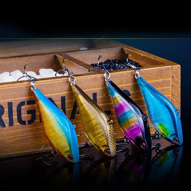  1pcs Sinking VIB Fishing Lure 6.3cm/14g Minnow artificial bait Vibration Winter ice Full Swimming L