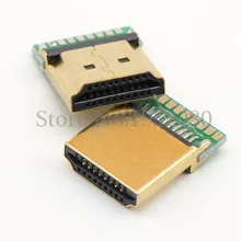 50 шт. HDMI Мужской USB разъем a Тип 19 штырьки SMT Железный Золотой корпус с печатной платой 1,4 Версия